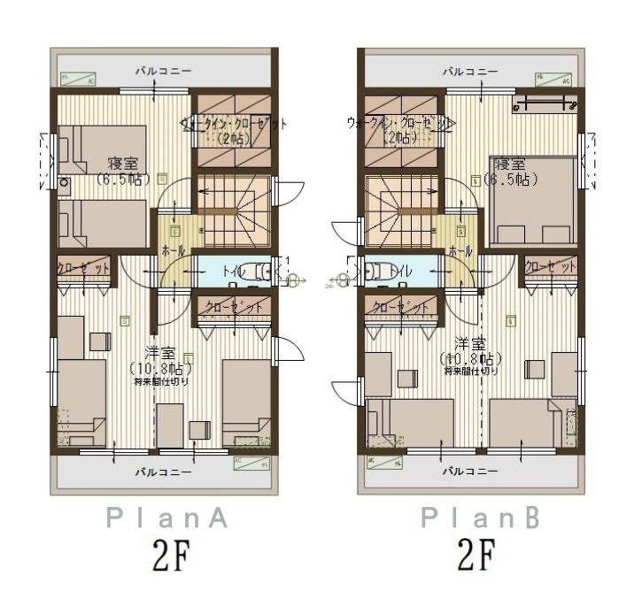 大坪参考AB 2階平面 大坪分譲地